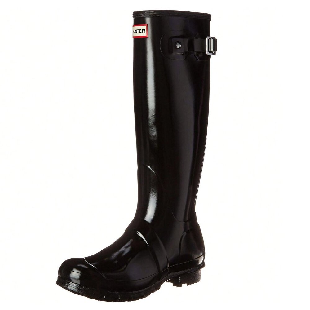 Hunter Women's Original Tall Gloss Boot- BLACK size 8- ***AUTHENTIC***